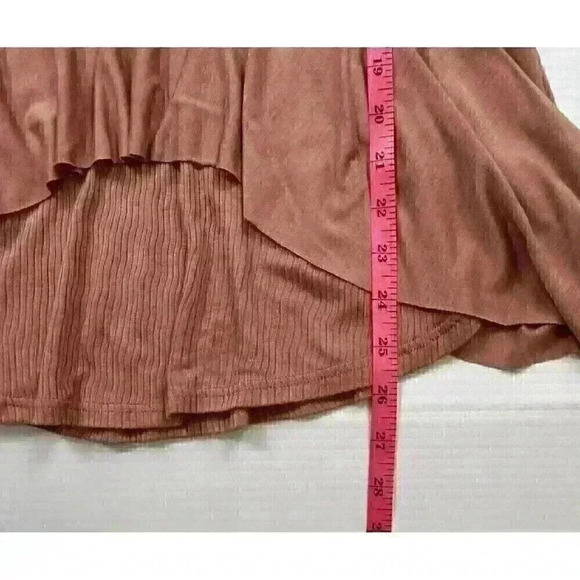 Lavender Field Womens SM Mauve Rayon Draped Tunic Top Short Sleeves Cottagecore - Picture 4 of 10